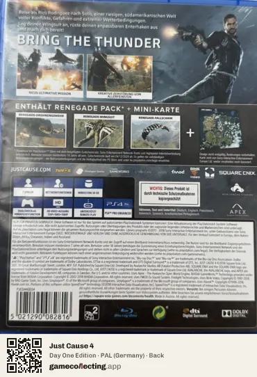 Just Cause 4 PlayStation 4, Germany box back