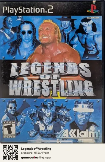 Legends of Wrestling PlayStation 2, NTSC box front
