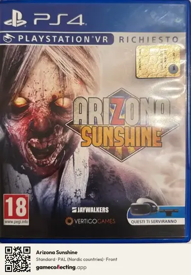 Arizona Sunshine PlayStation 4, Nordic countries box front