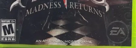 Alice: Madness Returns, the ESRB box on its front
