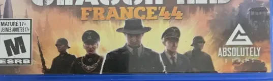 Classified: France '44, the ESRB box on its front