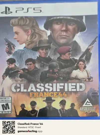 Classified: France '44 PlayStation 5, NTSC box front