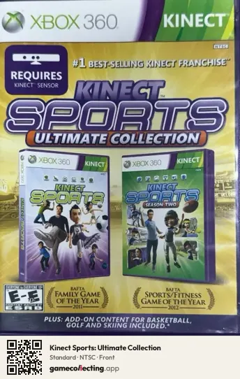 Kinect Sports: Ultimate Collection Xbox 360, NTSC box front