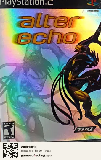 Alter Echo PlayStation 2, NTSC box front