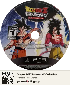 Dragon Ball Z Budokai HD Collection PlayStation 3, NTSC disc