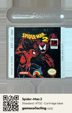 Spider-Man 2 Game Boy, NTSC cartridge label