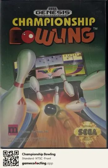 Championship Bowling Sega Mega Drive / Genesis, NTSC box front