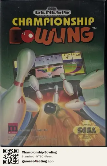 Championship Bowling Sega Mega Drive / Genesis, NTSC box front