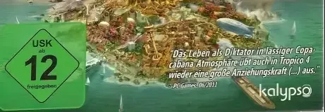 Tropico 4, the USK square on its front