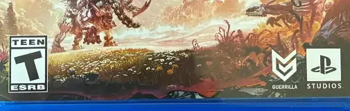 Horizon Forbidden West, the ESRB box on its front