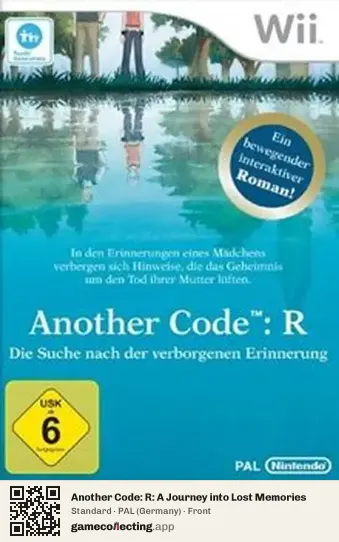 Another Code: R: A Journey into Lost Memories Nintendo Wii, Germany box front