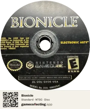 Bionicle Nintendo GameCube, NTSC disc