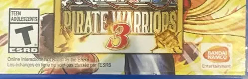 One Piece: Pirate Warriors 3, the ESRB box on its front