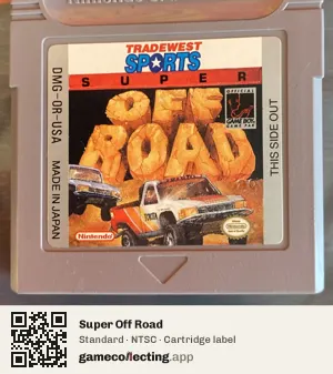Super Off Road Game Boy, NTSC cartridge label