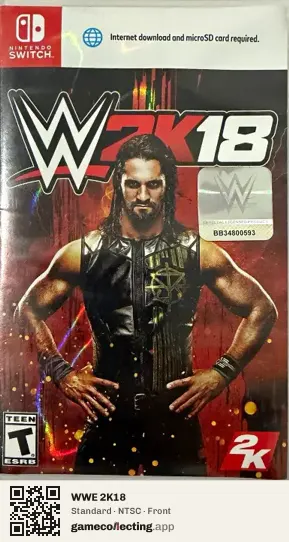 WWE 2K18 Nintendo Switch, NTSC box front