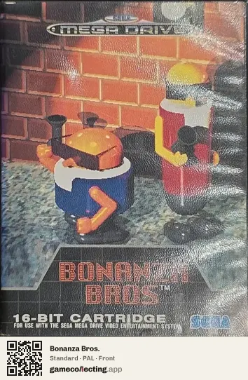 Bonanza Bros. Sega Mega Drive / Genesis, PAL box front