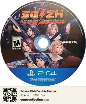 School Girl/Zombie Hunter PlayStation 4, NTSC disc