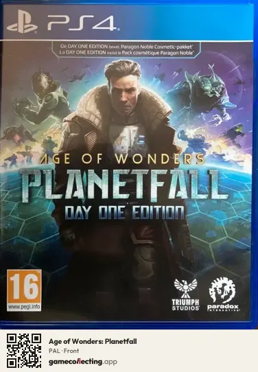 Age of Wonders: Planetfall PlayStation 4, PAL box front