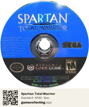 Spartan: Total Warrior Nintendo GameCube, NTSC disc