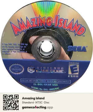 Amazing Island Nintendo GameCube, NTSC disc