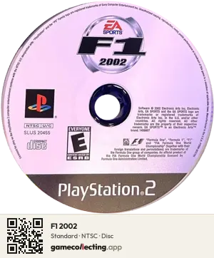 F1 2002 PlayStation 2, NTSC disc