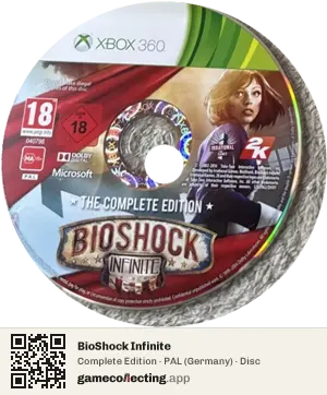 BioShock Infinite Xbox 360, PAL disc