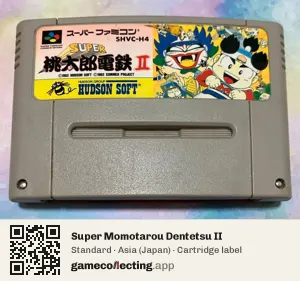 Super Momotarou Dentetsu II Super Nintendo Entertainment System, Asia cartridge label