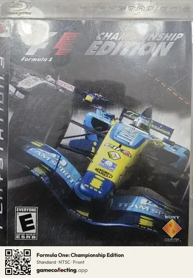 Formula One: Championship Edition PlayStation 3, NTSC box front