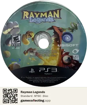 Rayman Legends PlayStation 3, NTSC disc