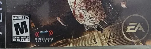 Dead Space, the ESRB box on its front