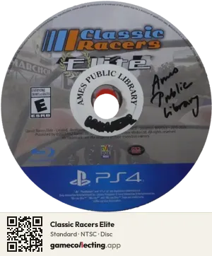 Classic Racers Elite PlayStation 4, NTSC disc