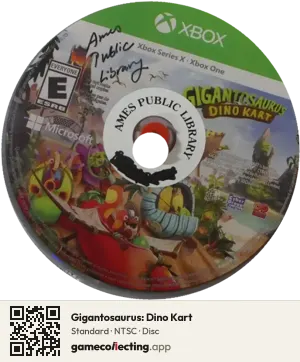 Gigantosaurus: Dino Kart Xbox Series X, NTSC disc