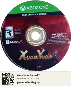 Xuan Yuan Sword 7 Xbox One, NTSC disc