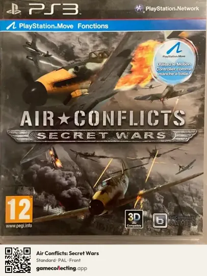 Air Conflicts: Secret Wars PlayStation 3, PAL box front