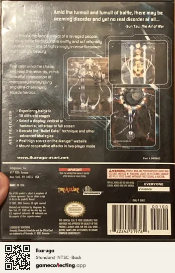 Ikaruga Nintendo GameCube, NTSC box back