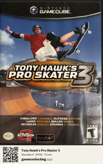 Tony Hawk's Pro Skater 3 Nintendo GameCube, NTSC box front