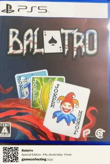 Balatro PlayStation 5, Australia box front