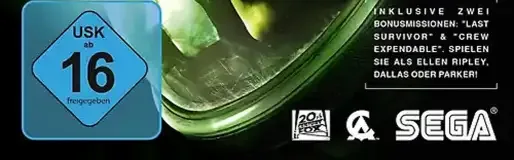 Alien: Isolation, the USK square on its front