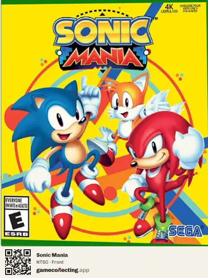 Sonic Mania Xbox One, NTSC box front