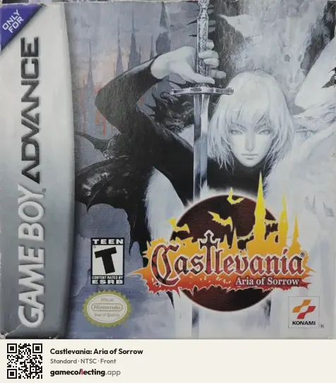 Castlevania: Aria of Sorrow Game Boy Advance, NTSC box front