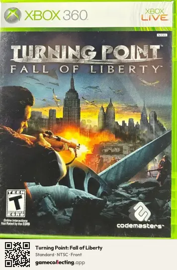Turning Point: Fall of Liberty Xbox 360, NTSC box front