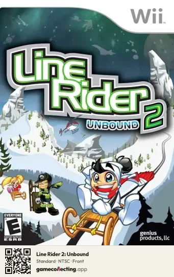 Line Rider 2: Unbound Nintendo Wii, NTSC box front
