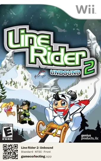 Line Rider 2: Unbound Nintendo Wii, NTSC box front