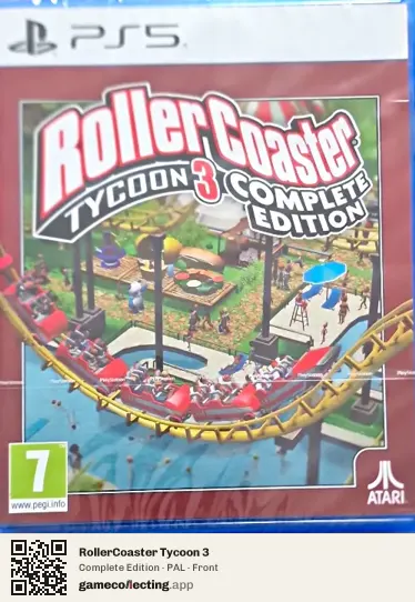 RollerCoaster Tycoon 3 PlayStation 5, PAL box front