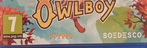 Owlboy, the PEGI square on its front