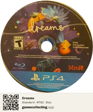 Dreams PlayStation 4, NTSC disc