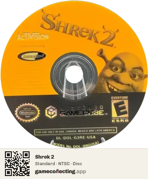 Shrek 2 Nintendo GameCube, NTSC disc