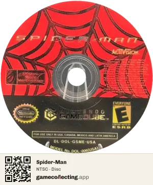 Spider-Man Nintendo GameCube, NTSC disc