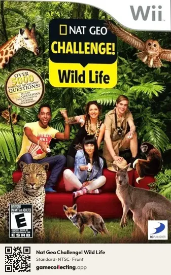 Nat Geo Challenge! Wild Life Nintendo Wii, NTSC box front