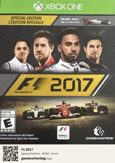 F1 2017 Xbox One, NTSC box front